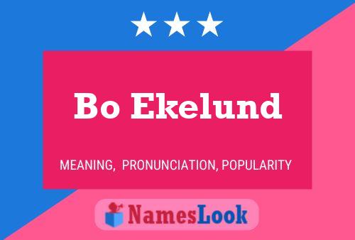 Bo Ekelund Name Poster