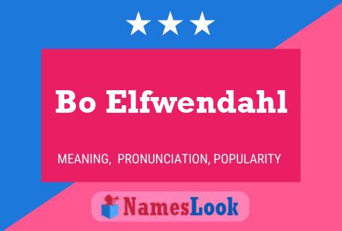 Bo Elfwendahl Name Poster