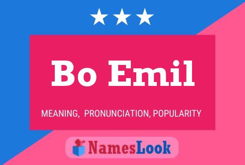 Bo Emil Name Poster