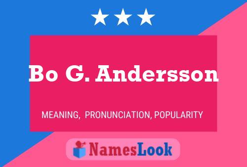 Bo G. Andersson Name Poster