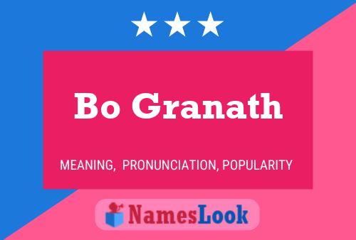 Bo Granath Name Poster