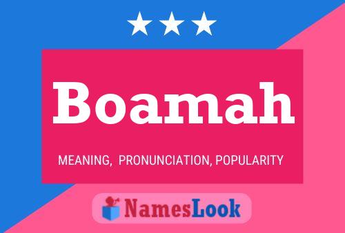 Boamah Name Poster