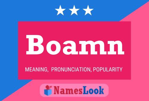 Boamn Name Poster