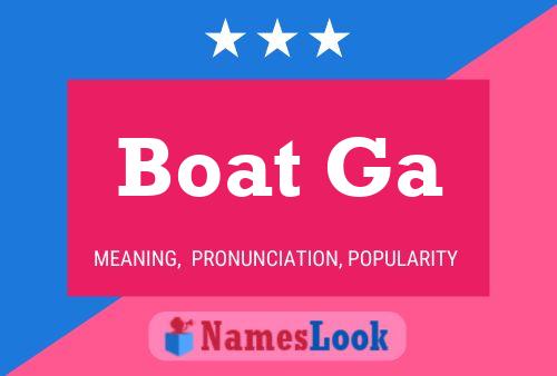 Boat Ga Name Poster