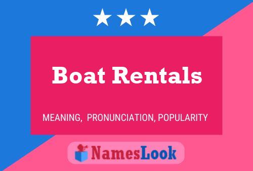 Boat Rentals Name Poster