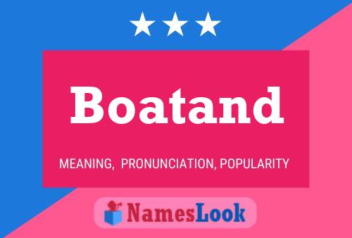 Boatand Name Poster