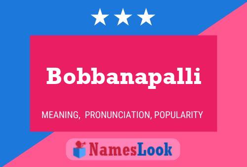 Bobbanapalli Name Poster