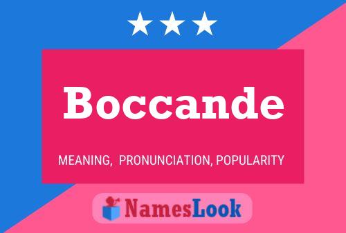 Boccande Name Poster