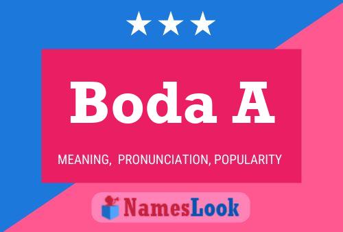 Boda A Name Poster