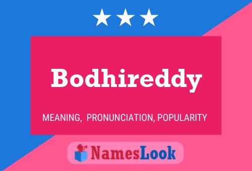 Bodhireddy Name Poster