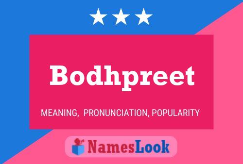 Bodhpreet Name Poster