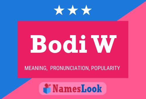 Bodi W Name Poster