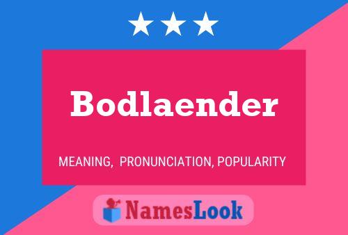 Bodlaender Name Poster