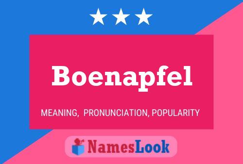 Boenapfel Name Poster