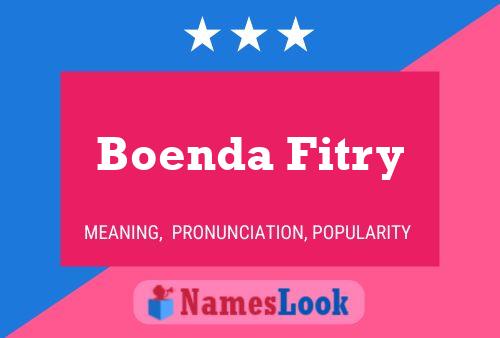 Boenda Fitry Name Poster