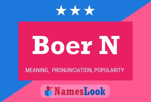 Boer N Name Poster