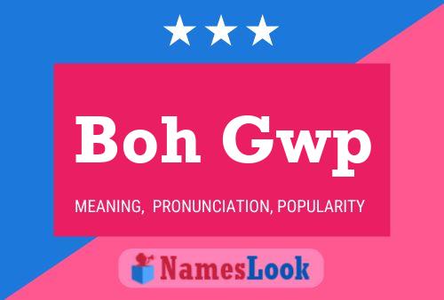 Boh Gwp Name Poster