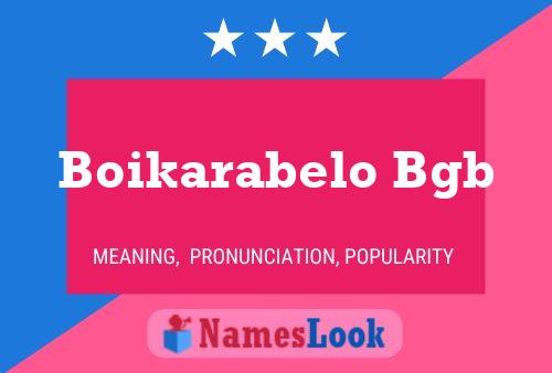 Boikarabelo Bgb Name Poster