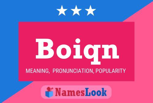 Boiqn Name Poster