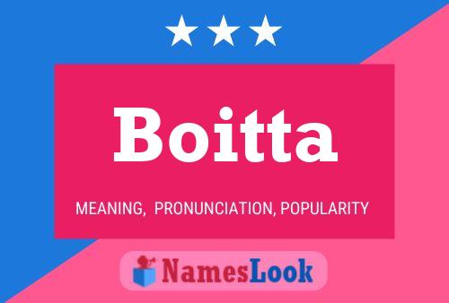 Boitta Name Poster