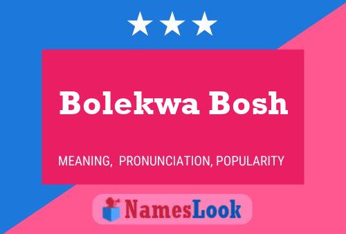 Bolekwa Bosh Name Poster