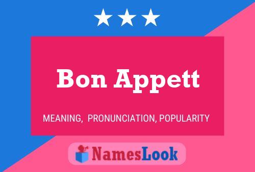 Bon Appett Name Poster