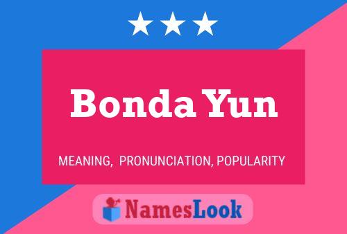 Bonda Yun Name Poster