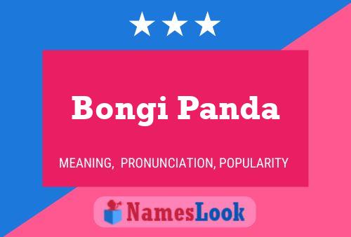 Bongi Panda Name Poster