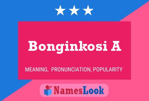 Bonginkosi A Name Poster