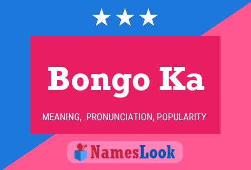 Bongo Ka Name Poster