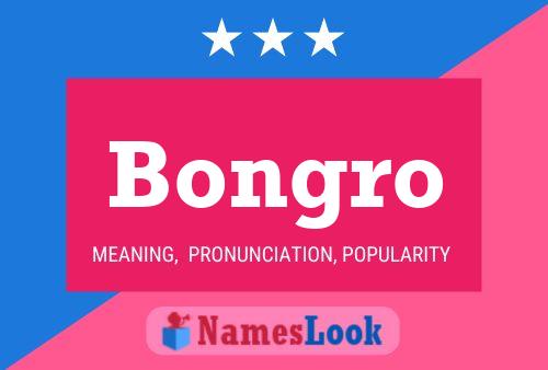 Bongro Name Poster