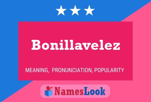 Bonillavelez Name Poster