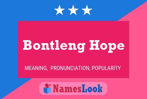 Bontleng Hope Name Poster