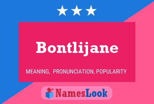 Bontlijane Name Poster