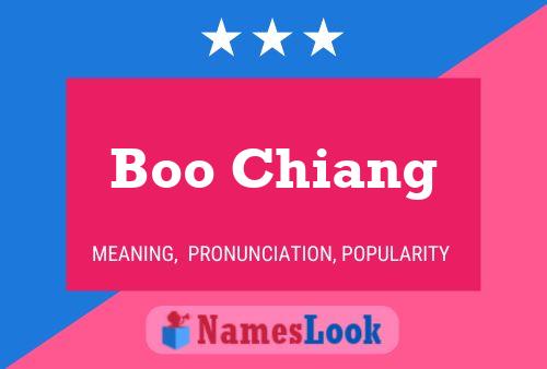 Boo Chiang Name Poster