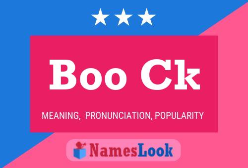 Boo Ck Name Poster