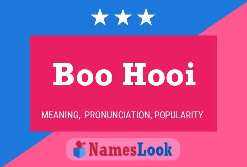 Boo Hooi Name Poster