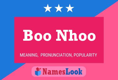 Boo Nhoo Name Poster