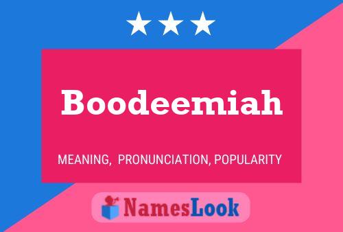 Boodeemiah Name Poster