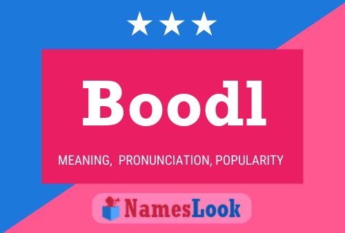 Boodl Name Poster