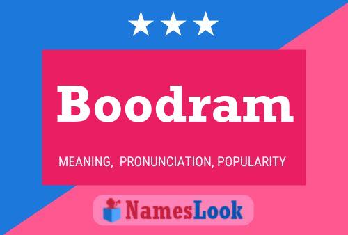 Boodram Name Poster