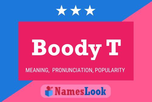 Boody T Name Poster