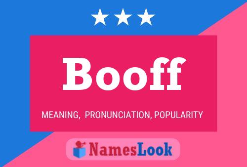 Booff Name Poster