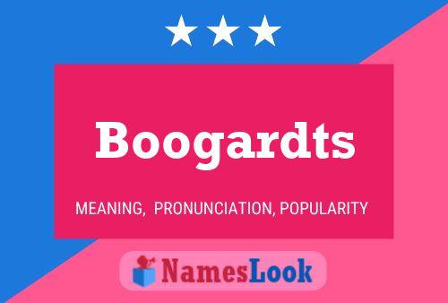 Boogardts Name Poster