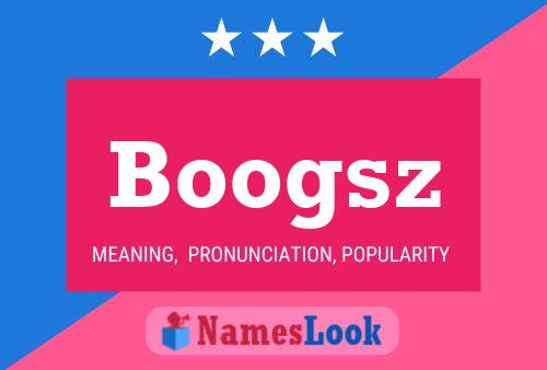 Boogsz Name Poster