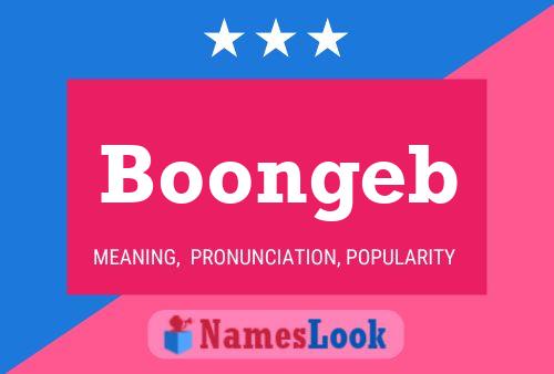 Boongeb Name Poster