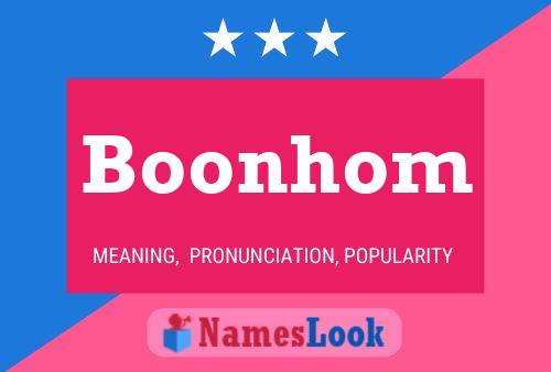 Boonhom Name Poster