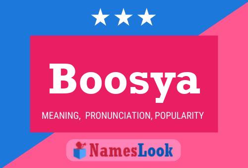 Boosya Name Poster