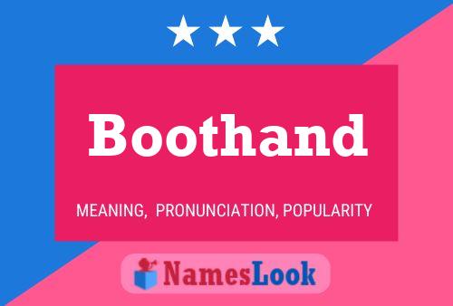 Boothand Name Poster