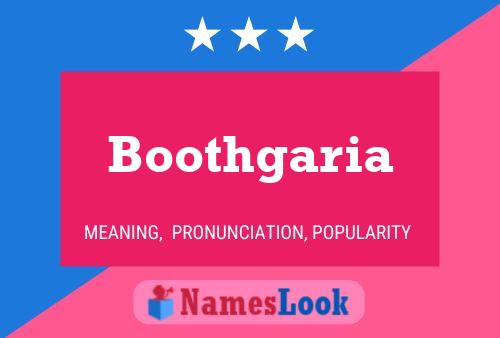 Boothgaria Name Poster